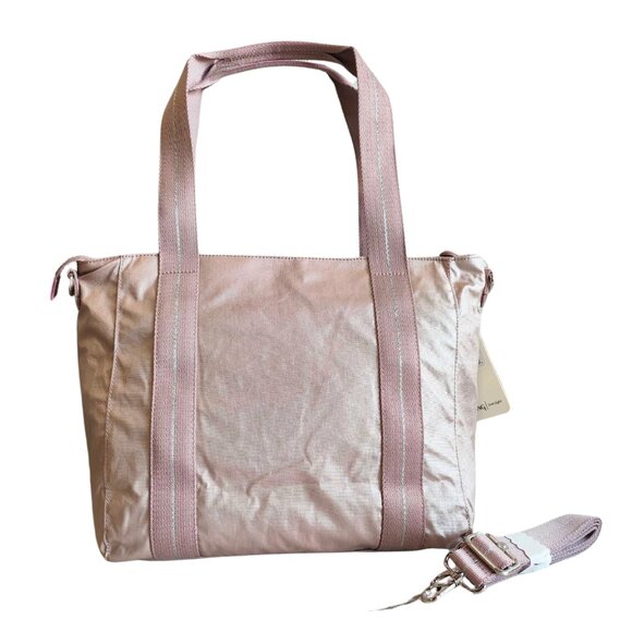 reduced brand new kipling vintage Asseni Small Tote Bag crossbody metallic pink - Picture 2 of 16